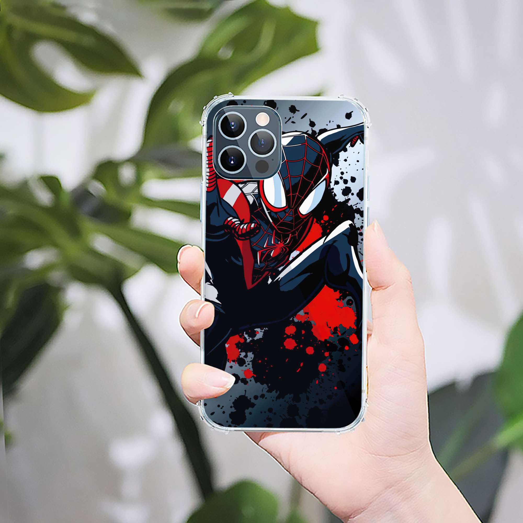 （画像用） Spider Man スパイダーマン 【iPhone 12シリーズ対応】透明スマホケース（クリアソフトケース）